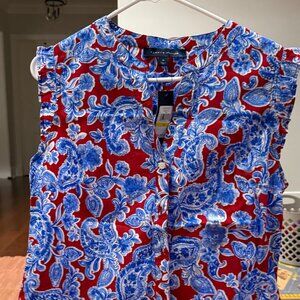 Tommy Hilfiger Womens Sleevelesss Top SCARLET MULTI, Size M